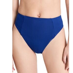 New Vitamin A x Anthropologie Sienna L Blue Lagoon EcoRib High Waist Bottoms USA